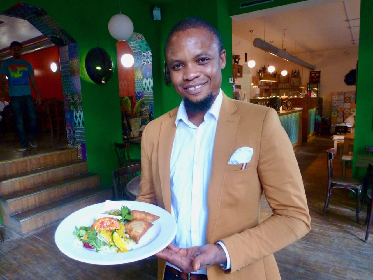 Pan African Berlin restaurant owner Frank Anyangbe
