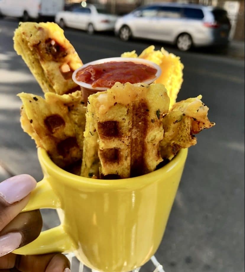 Plant-based grilled cheese at Sol Sips in New York