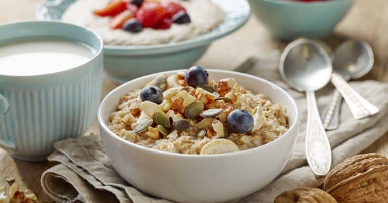 Healthy bowl of porridge