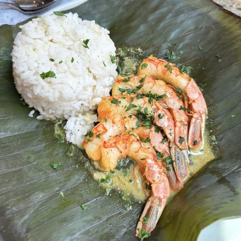 Banana Leaf- Steamed Coconut Prawns by Shani Walker