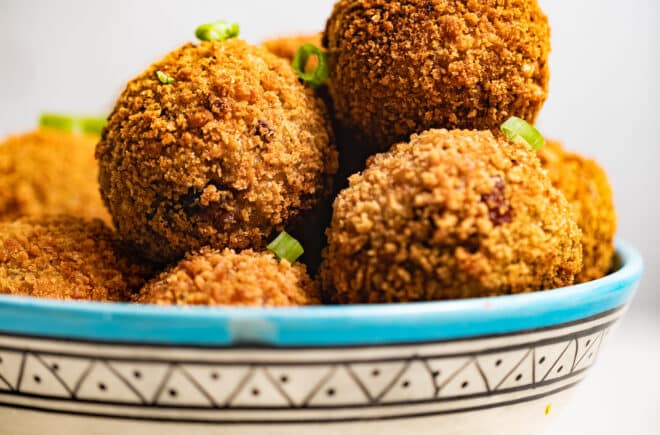 Deep fried red beans and rice balls by Britney Chamberlain