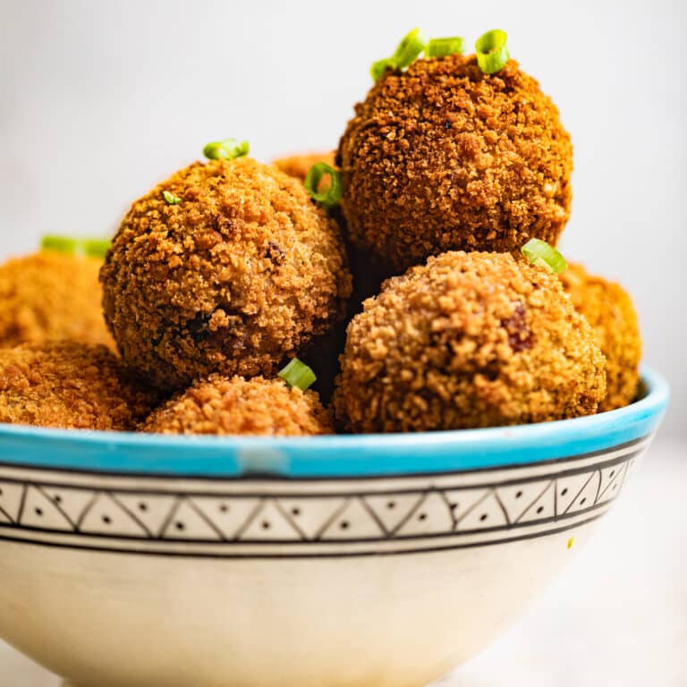 Deep Fried Creole Rice and Beans Balls