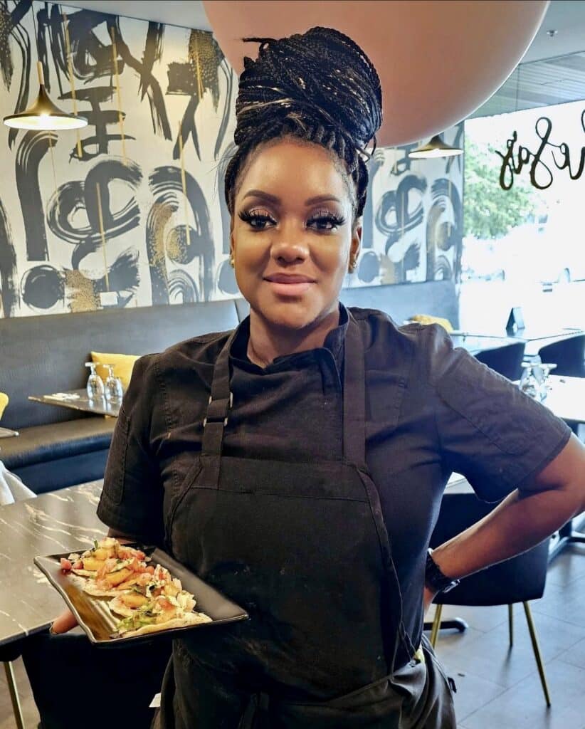 Chesa Rollins, owner of Chesa's Bistro & Bar in Chicago, IL