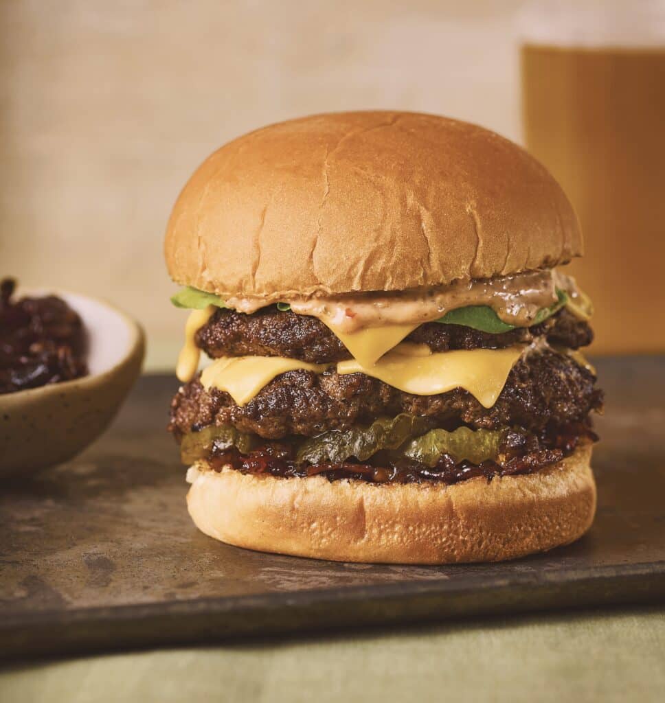 Jerk Smash Burger with Bacon Jam by Chef Andre Fowles