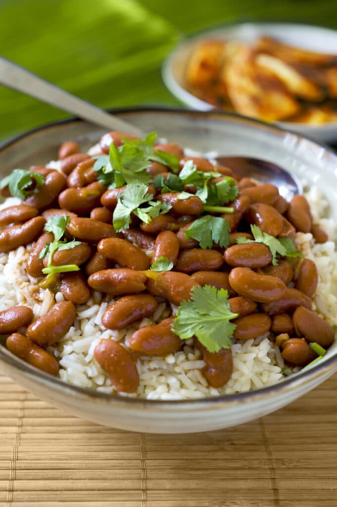 red beans and rice, a traditional staple in Black households