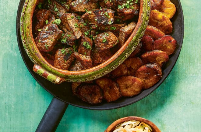 Beef tasso by Rawlston Williams, featured in The Caribbean Cookbook