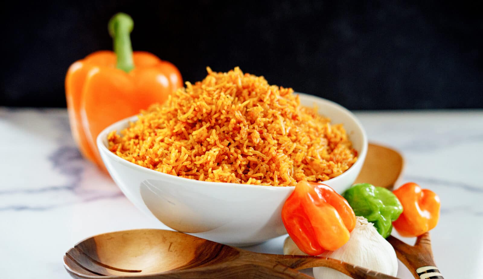 Jollof rice prepared by Chef Awo Amenumey