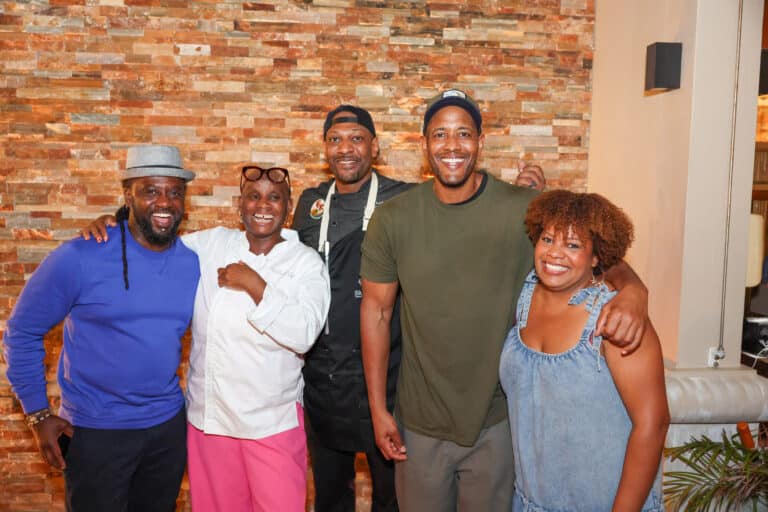 Caribbean Chefs Kerth Gumbs, Andi Oliver, Claude Lewis, Kareem Roberts and Althea Brown