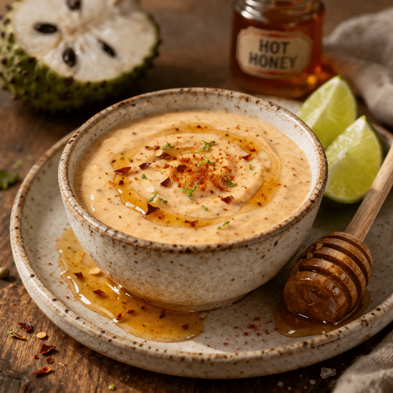 Soursop hot honey dipping sauce by Asia Bullock