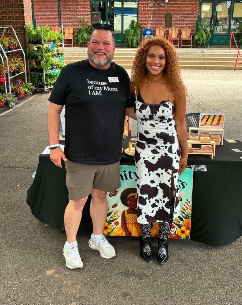 Licia Pannell, founder of Unity Market with Capital Market executive director Chuck McGill