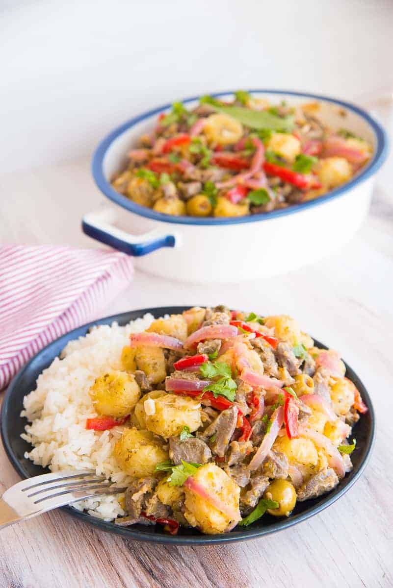 Recipes for Father's Day - Guineos Verde con Mollejas en Escabeche by Marta Diaz