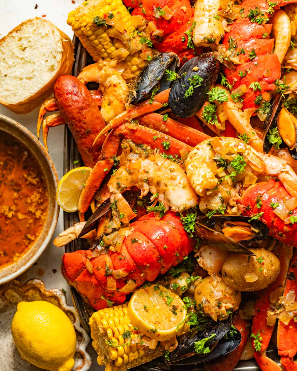 Recipes for Father's Day - Seafood boil by Brittney Breaks Bread