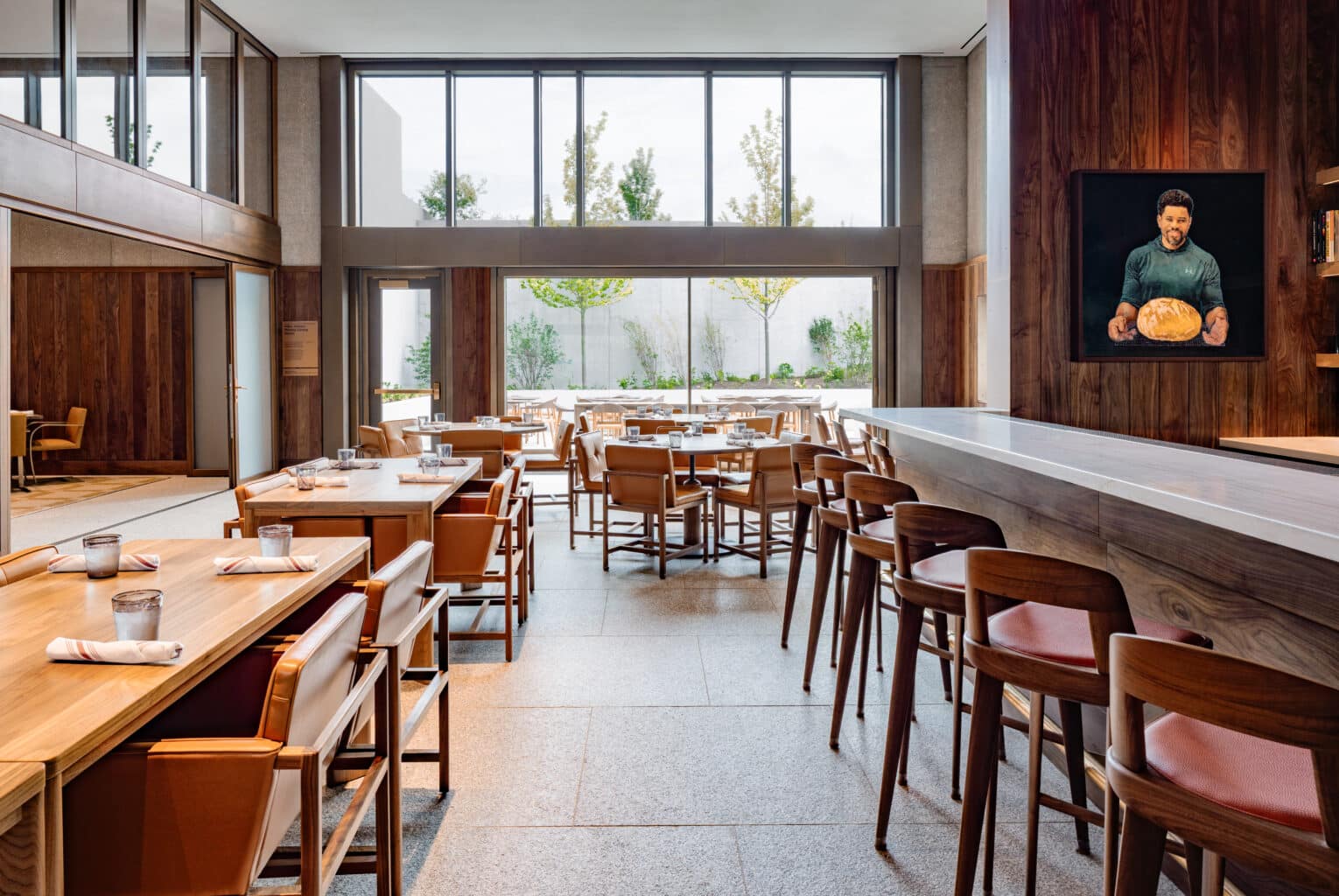 Tafari's Kitchen at The Obama Presidential Center in Chicago, IL, featuring artwork by Kate Capshaw