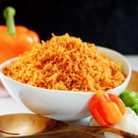 Jollof rice prepared by Chef Awo Amenumey